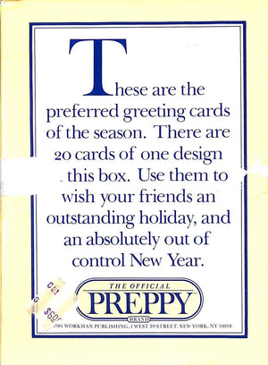"Boxed Set x 14 Official Preppy Christmas Cards & 15 Envelopes" (DEADSTOCK)
