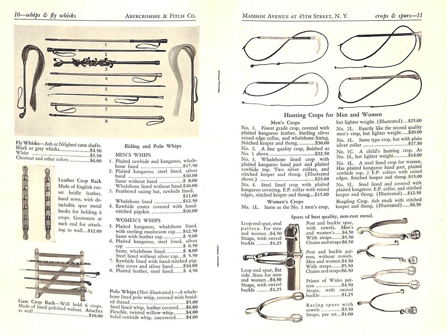 "Riding Polo & Saddlery Abercrombie & Fitch Catalog" 1940