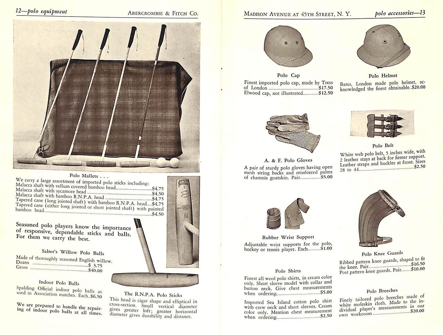 "Riding Polo & Saddlery Abercrombie & Fitch Catalog" 1940