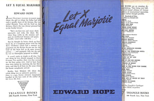 "Let X Equal Marjorie" 1939 HOPE, Edward