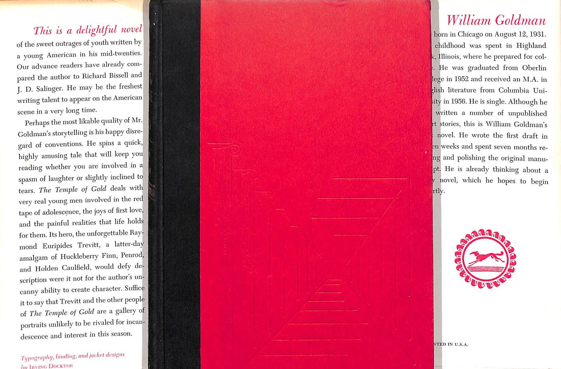 "The Temple Of Gold" 1957 GOLDMAN, William