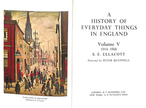"A History Of Everyday Things In England 1914-1968 Vol V" 1968 ELLACOTT, S.E.