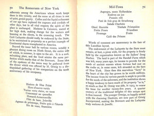 "The Restaurants Of New York" 1925 CHAPPELL, George S.