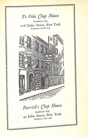 "The Restaurants Of New York" 1925 CHAPPELL, George S.
