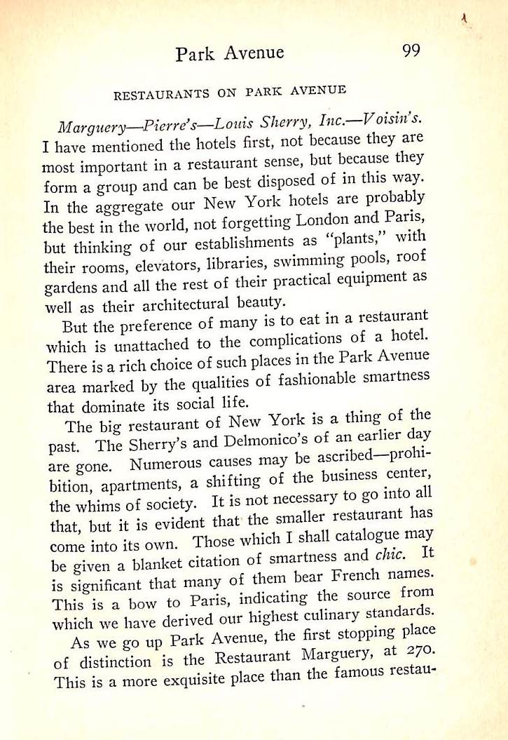"The Restaurants Of New York" 1925 CHAPPELL, George S.