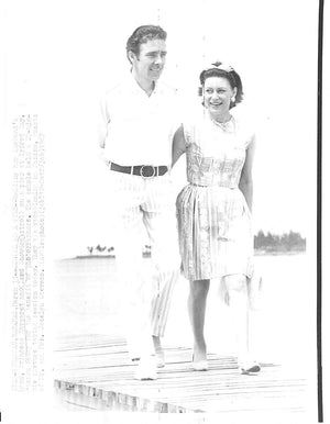 "Lord Snowden & Princess Margaret In Lyford Cay" Mar 13 1967 B&W Photo