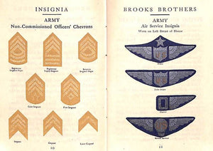 "Brooks Brothers Insignia Of Officers & Decorations For Valor" 1918 Brooks Brothers