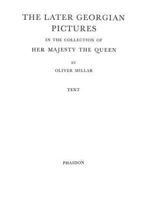 "The Later Georgian Pictures In The Royal Collection: Text & Plates 2 Volume Set" 1969 MILLAR, Oliver
