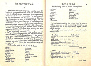 "Eat What You Want! A Sensible Guide To Good Health Through Good Eating" 1942 BAUER, W. W., M.D., and BAUER Florence Marvyne