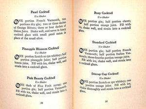 "The Cocktail Book A Sideboard Manual For Gentlemen" 1933