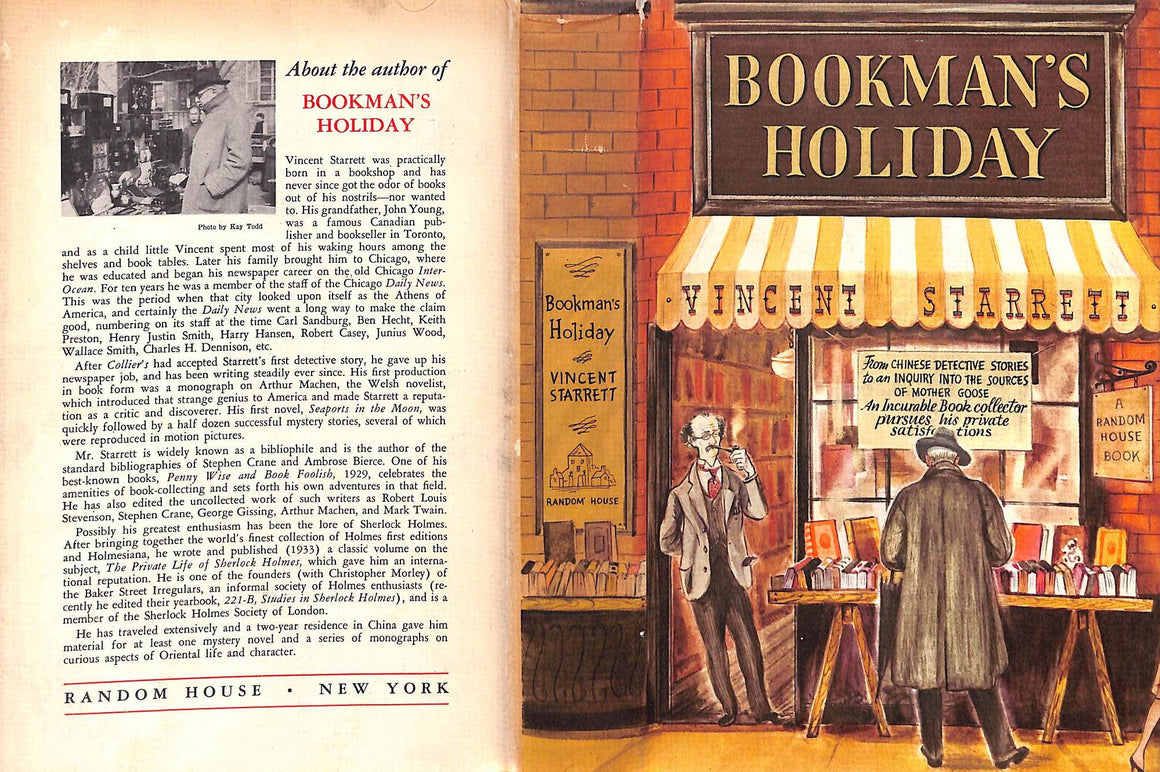 "Bookman's Holiday The Private Satisfactions Of An Incurable Collector" 1942 STARRETT, Vincent