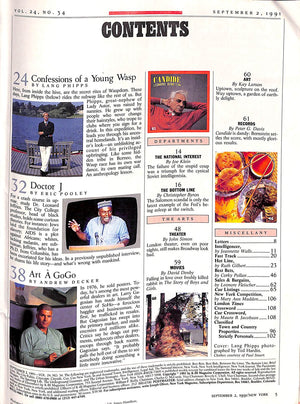 "Confessions Of A Young Wasp" PHIPPS, Lang New York Magazine September 2, 1991