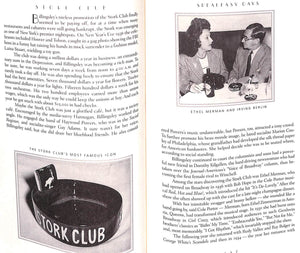 "Stork Club: America's Most Famous Nightspot And The Lost World Of Cafe Society" 2000 BLUMENTHAL, Ralph