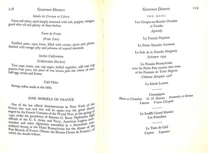 "Gourmet Dinners A Book Of Gastronomic Adventure" 1941 FOUGNER, G. Selmer