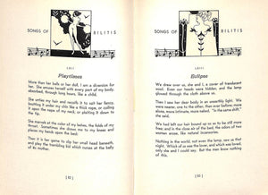 "Songs Of Bilitis" 1931 LOUYS, Pierre (SOLD)