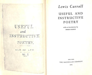 "Useful And Instructive Poetry" 1954 CARROLL, Lewis