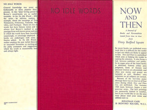 "No Idle Words" 1948 BROWN, Ivor