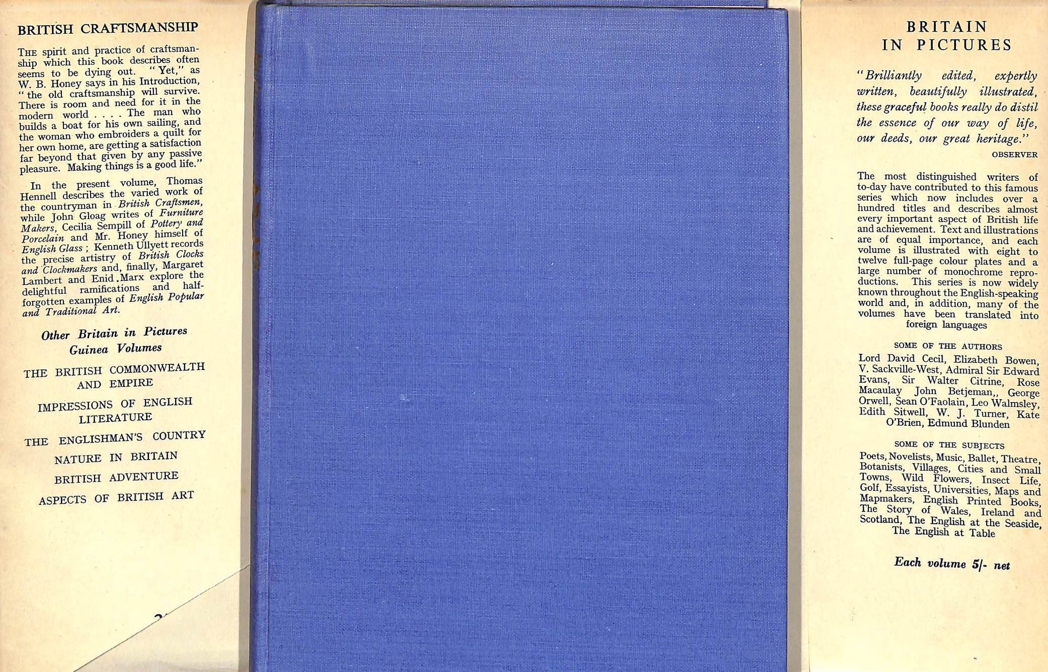 "British Craftsmanship" 1948 TURNER, W.J. [edited by]