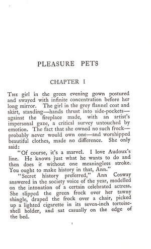 "Pleasure Pets" 1929 BAILY, Francis Evans