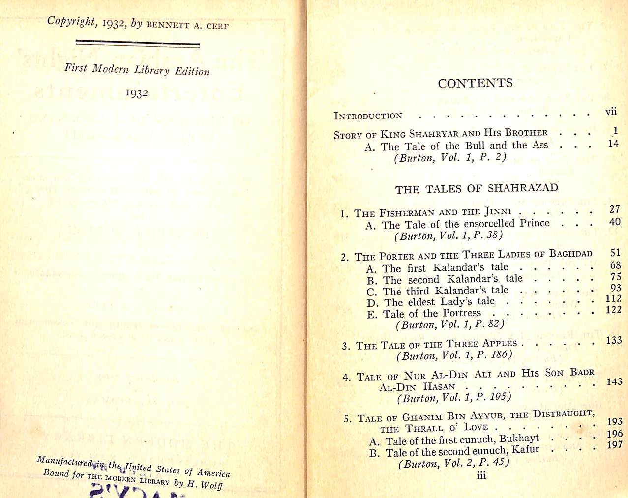 "The Arabian Nights" 1932 BURTON, Richard