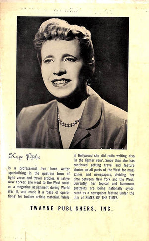 "Diamonds On The Cuff A Satire On Our Times" 1956 PHELPS, Kaye [verses by]