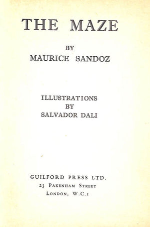 "The Maze" 1945 SANDOZ, Maurice