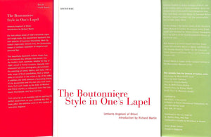 "The Boutonniere; Style In One's Lapel" 2000 ANGELONI, Umberto [of Brioni]