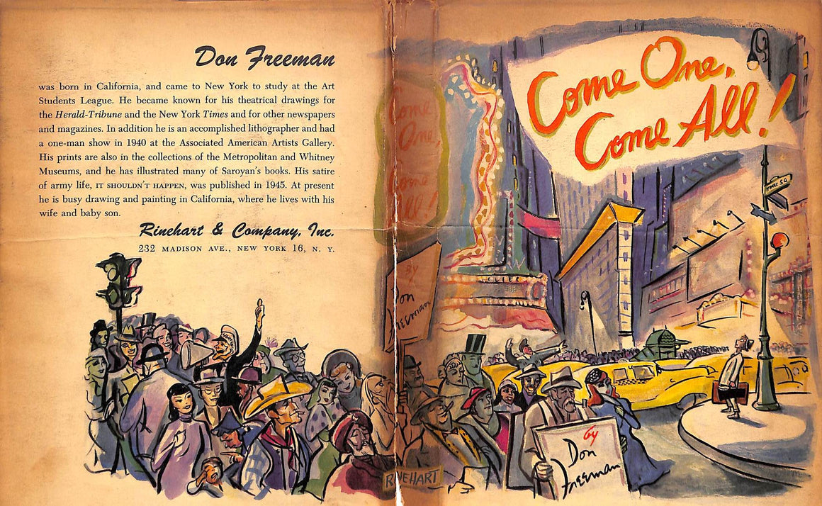 "Come One, Come All!" 1949 FREEMAN, Don (INSCRIBED w/ Drawing)