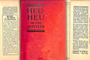"Heu-Heu Or The Monster" 1924 HAGGARD, H. Rider