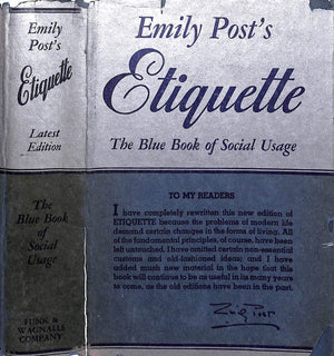 "Etiquette: The Blue Book Of Social Usage" 1947 POST, Emily