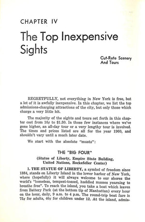 "New York On 5 Dollars A Day" 1960 FELDMAN, Joan M. and KETAY, Norma