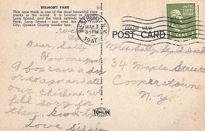 "Belmont Park Race Track c1947 Postcard"