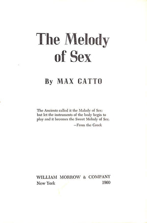 "The Melody Of Sex" 1960 CATTO, Max