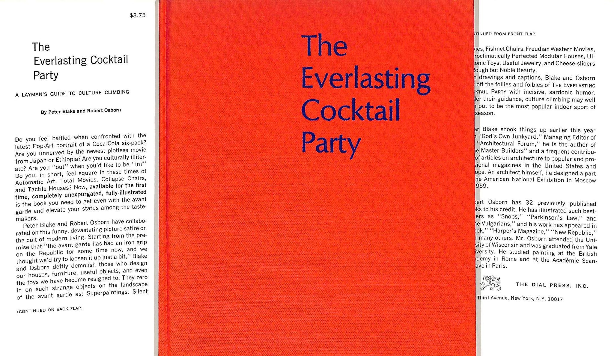 "The Everlasting Cocktail Party A Layman's Guide To Culture Climbing" 1964 BLAKE, Peter & OSBORN, Robert (SOLD)