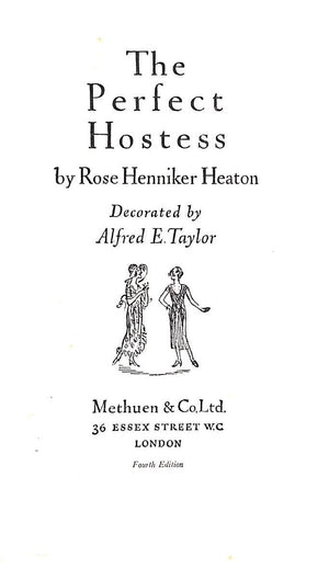 "The Perfect Hostess" 1934 HEATON, Rose Henniker