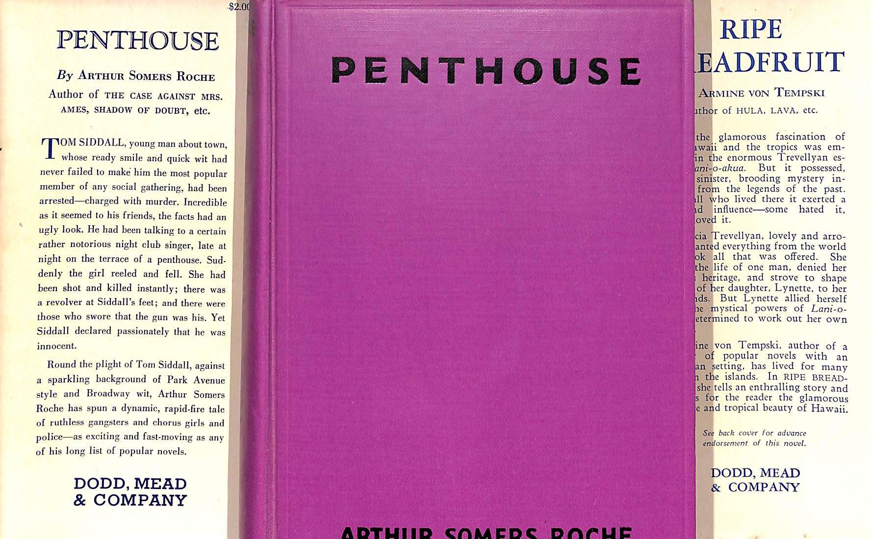 "Penthouse" 1935 ROCHE, Arthur Somers