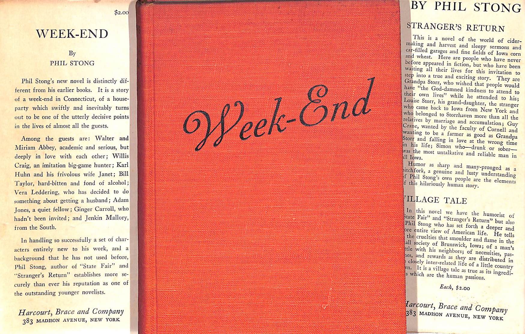 "Week-End" 1935 STONG, Phil