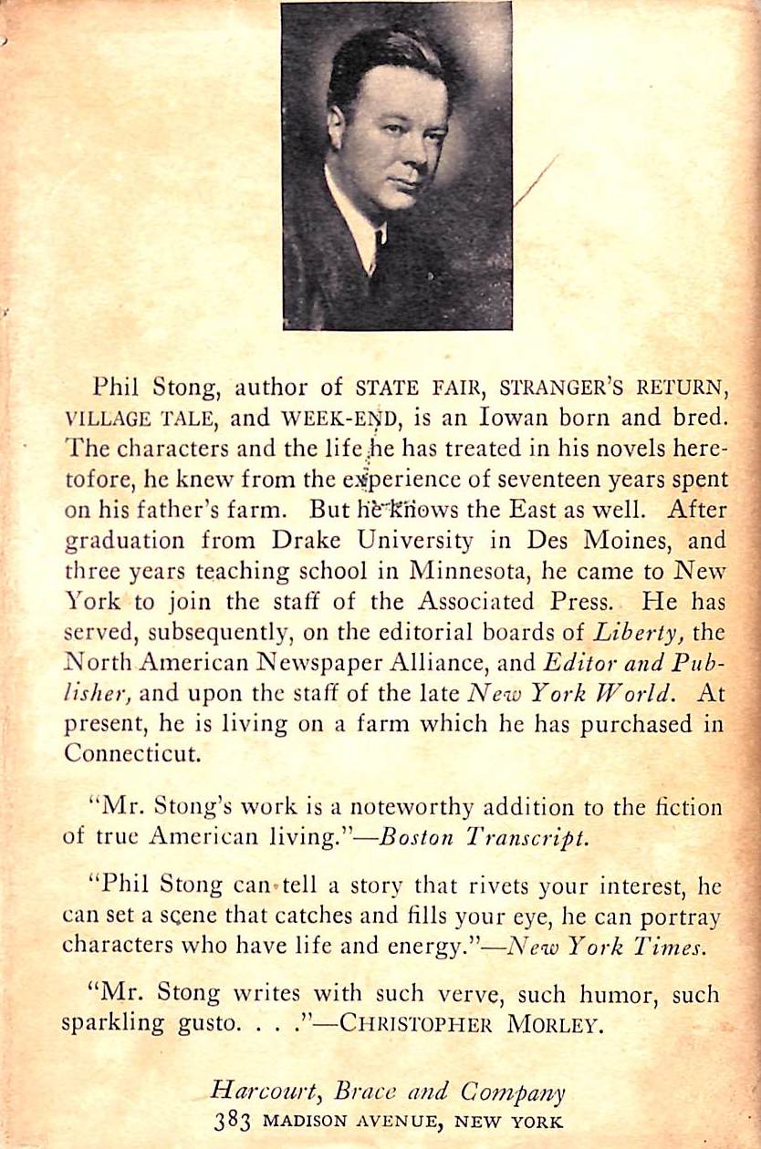 "Week-End" 1935 STONG, Phil