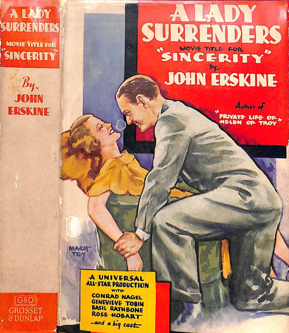 "A Lady Surrenders Movie Title For Sincerity" 1929 ERSKINE, John