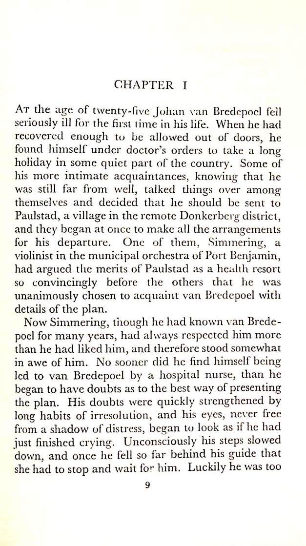 "In A Province" 1953 VAN DER POST, Laurens