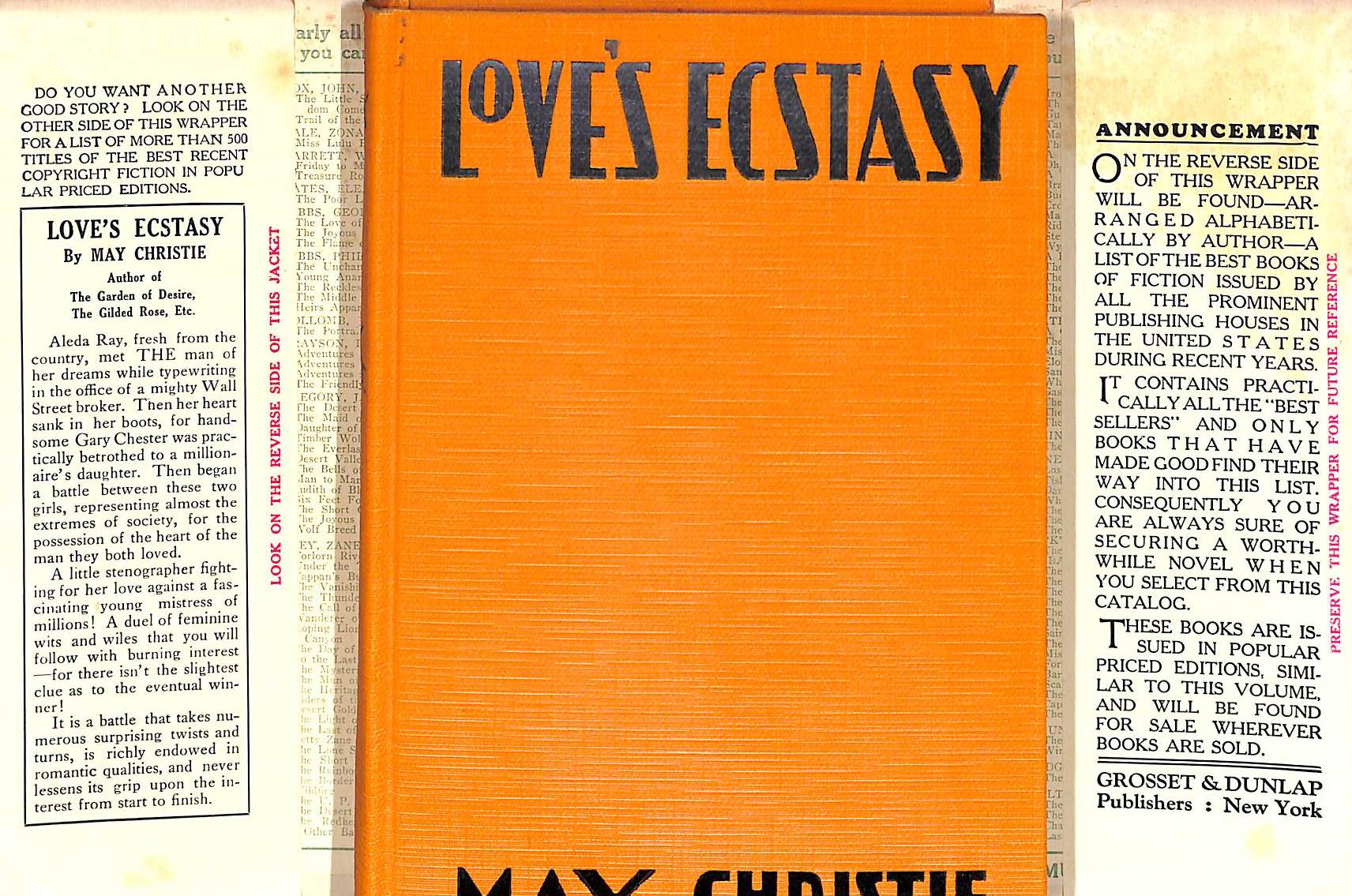 "Love's Ecstasy" 1928 CHRISTIE, May