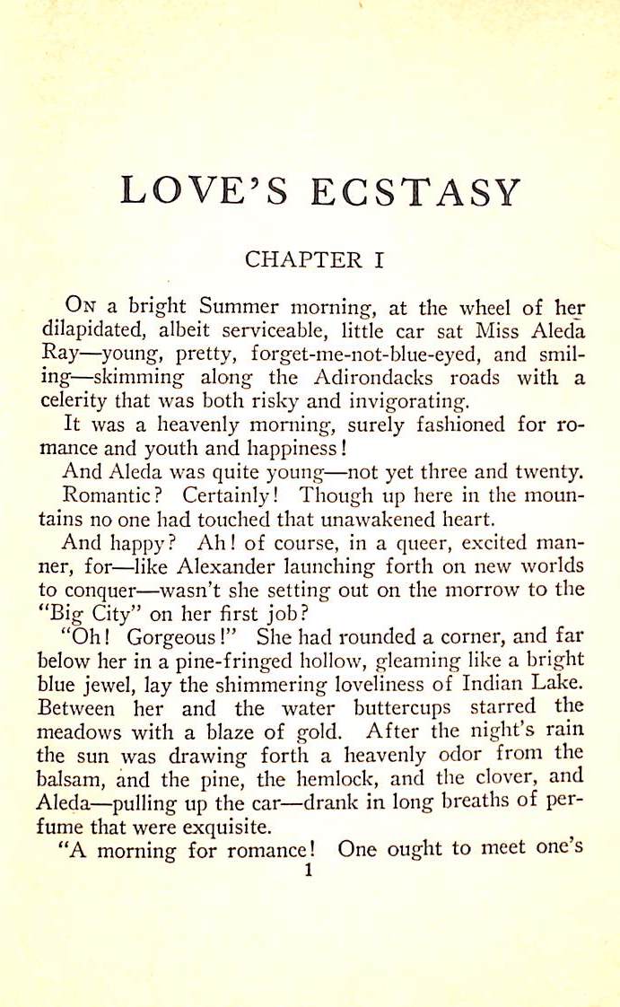 "Love's Ecstasy" 1928 CHRISTIE, May