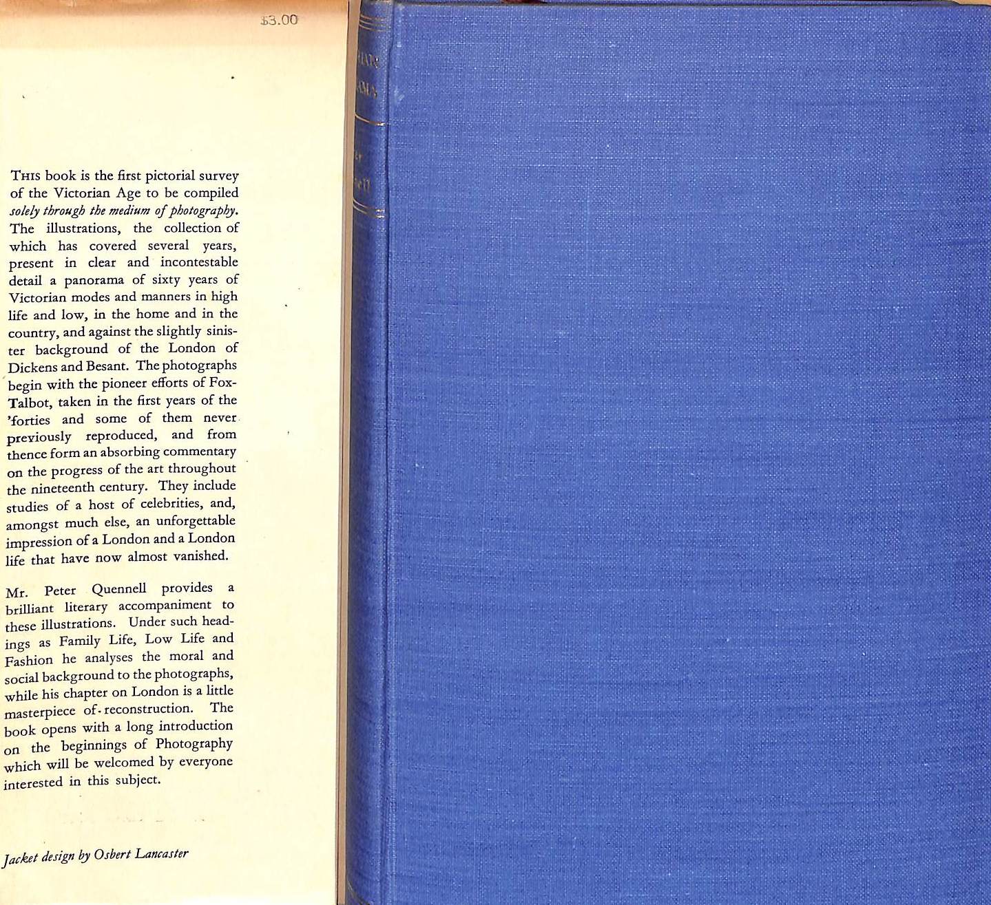 "Victorian Panorama A Survey Of Life & Fashion From Contemporary Photographs" 1937 QUENNELL, Peter [commentary by]