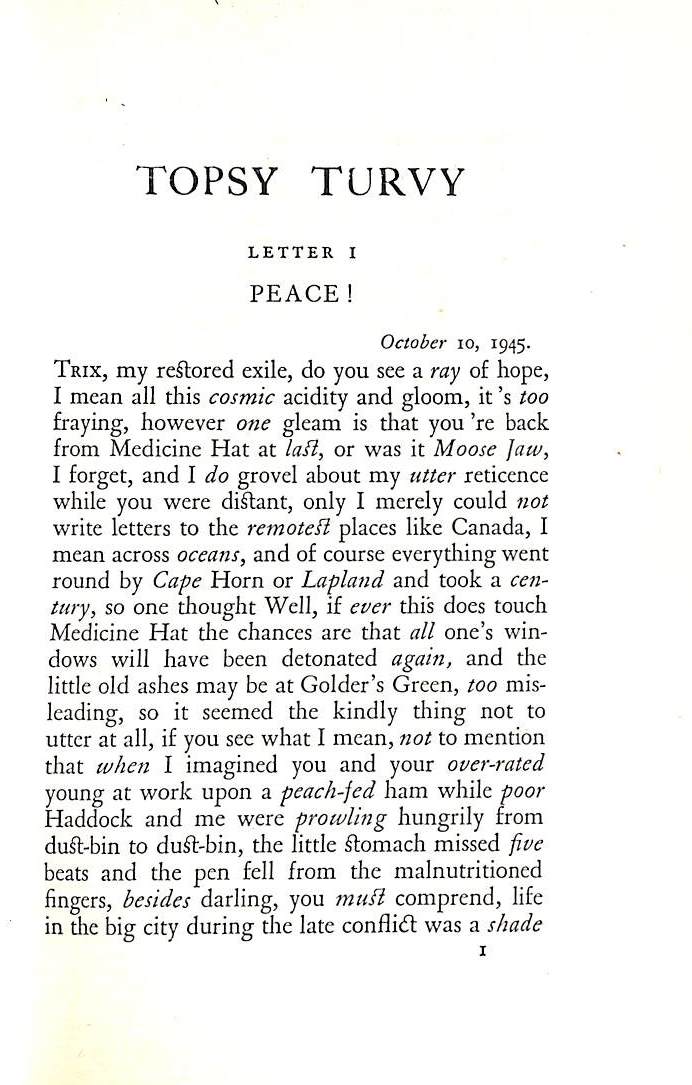 "Topsy Turvy" 1947 HERBERT, A.P.