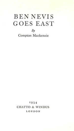 "Ben Nevis Goes East" 1954 MACKENZIE, Compton
