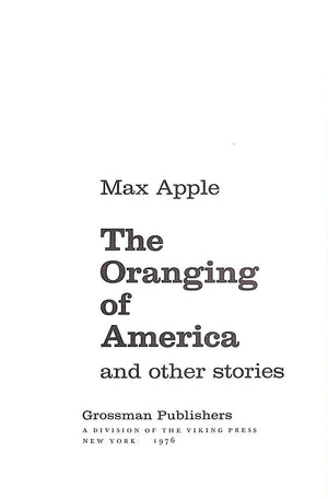 "The Oranging Of America" 1976 APPLE, Max