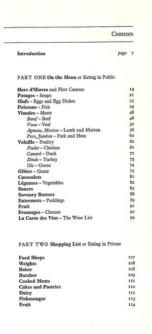 "Eating French Menus And Markets" 1971 HUGHES, Spike and Charmian
