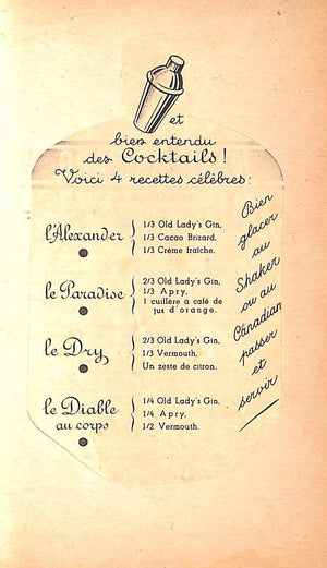 "L'Art Du Cocktail" 1930 VERMEIRE, Robert