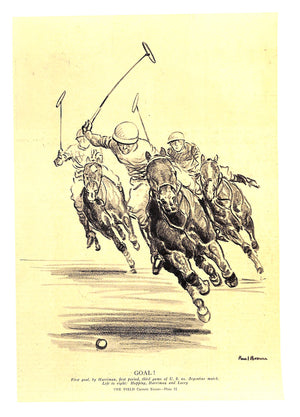 "Paul Brown c1928 Polo Goal!" Illustration For The Field Magazine