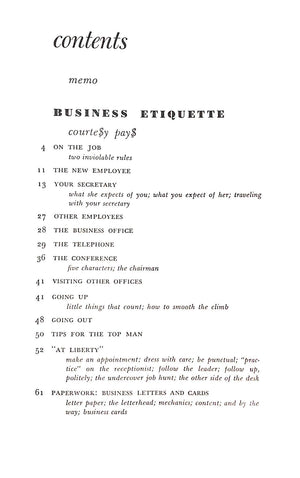 "Esquire Etiquette: A Guide To Business, Sports And Social Conduct" 1953
